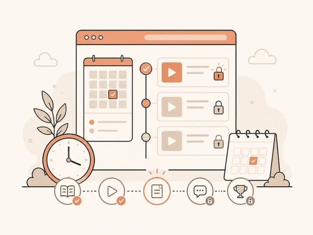 Drip-Feed Lesson Scheduling